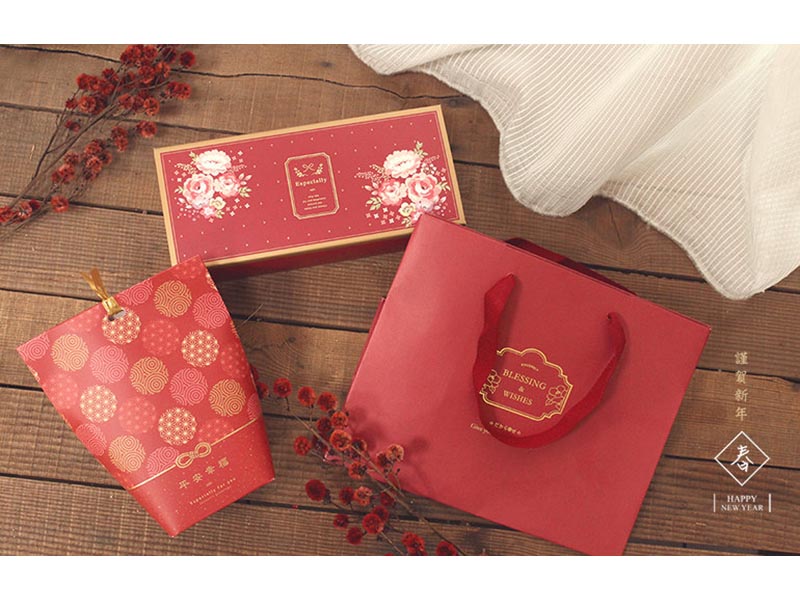 古典紅花園 封套紙盒